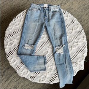 Frame Denim Light Blue Straight Leg Jeans